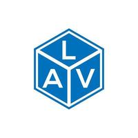 LAV letter logo design on black background. LAV creative initials letter logo concept. LAV letter design. vector