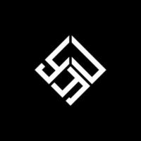 YUY letter logo design on black background. YUY creative initials letter logo concept. YUY letter design. vector