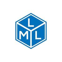 LML letter logo design on black background. LML creative initials letter logo concept. LML letter design. vector
