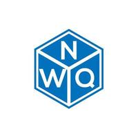 NWQ letter logo design on black background. NWQ creative initials letter logo concept. NWQ letter design. vector