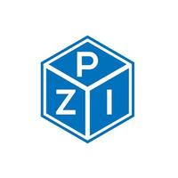 diseño de logotipo de letra pzi sobre fondo negro. concepto de logotipo de letra de iniciales creativas pzi. diseño de letras pzi. vector