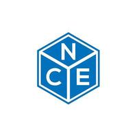 NCE letter logo design on black background. NCE creative initials letter logo concept. NCE letter design. vector