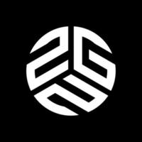 diseño de logotipo de letra zgn sobre fondo negro. concepto de logotipo de letra de iniciales creativas zgn. diseño de letras zgn. vector