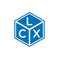 diseño de logotipo de letra lcx sobre fondo negro. Concepto de logotipo de letra de iniciales creativas lcx. diseño de letras lcx. vector