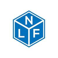 diseño de logotipo de letra nlf sobre fondo negro. concepto de logotipo de letra de iniciales creativas nlf. diseño de letras nlf. vector