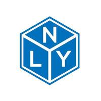 NLY letter logo design on black background. NLY creative initials letter logo concept. NLY letter design. vector