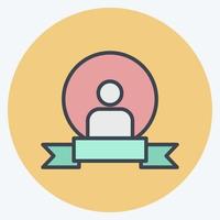 Icon Personal Brand. suitable for Art symbol. Color Mate Style. simple design editable. design template vector. simple illustration vector