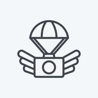 Icon Aerial Photography. suitable for Art symbol. Line Style. simple design editable. design template vector. simple illustration vector
