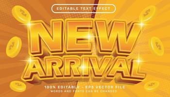 new arrival 3d text effect and editable text effect vector