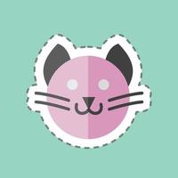 Sticker line cut Pet Photoshoot. suitable for Art symbol. simple design editable. design template vector. simple illustration vector