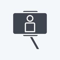Icon Selfie. suitable for Art symbol. Glyph Style. simple design editable. design template vector. simple illustration vector