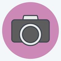 Icon Camera. suitable for Art symbol. Color Mate Style. simple design editable. design template vector. simple illustration vector