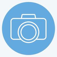Icon Camera. suitable for Art symbol. Blue Eyes Style. simple design editable. design template vector. simple illustration vector