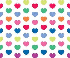 Colourful hearts seamless repeat pattern vector