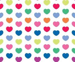 Colourful hearts seamless repeat pattern vector