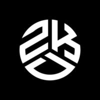 ZKD letter logo design on black background. ZKD creative initials letter logo concept. ZKD letter design. vector