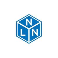 diseño de logotipo de letra nln sobre fondo negro. nln concepto de logotipo de letra de iniciales creativas. diseño de letras nln. vector