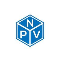 diseño de logotipo de letra npv sobre fondo negro. concepto de logotipo de letra de iniciales creativas npv. diseño de letras npv. vector