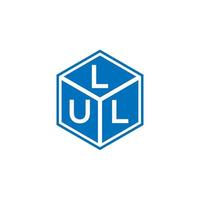 LUL letter logo design on black background. LUL creative initials letter logo concept. LUL letter design. vector