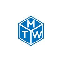 MTW letter logo design on black background. MTW creative initials letter logo concept. MTW letter design. vector