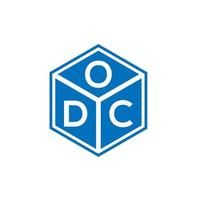 ODC letter logo design on black background. ODC creative initials letter logo concept. ODC letter design. vector