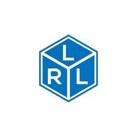 LRL letter logo design on black background. LRL creative initials letter logo concept. LRL letter design. vector