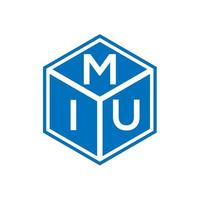 diseño del logotipo de la letra miu sobre fondo negro. concepto de logotipo de letra de iniciales creativas miu. diseño de letras miu. vector