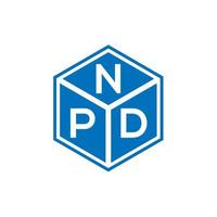 NPD letter logo design on black background. NPD creative initials letter logo concept. NPD letter design. vector