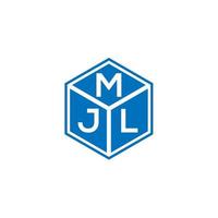 MJL letter logo design on black background. MJL creative initials letter logo concept. MJL letter design. vector