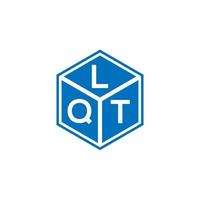 diseño de logotipo de letra lqt sobre fondo negro. concepto de logotipo de letra de iniciales creativas lqt. diseño de letra lqt. vector