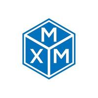 diseño de logotipo de letra mxm sobre fondo negro. concepto de logotipo de letra de iniciales creativas mxm. diseño de letras mxm. vector