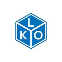MobileLKO letter logo design on black background. LKO creative initials letter logo concept. LKO letter design. vector