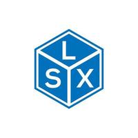 diseño de logotipo de letra lsx sobre fondo negro. Concepto de logotipo de letra de iniciales creativas lsx. diseño de letras lsx. vector