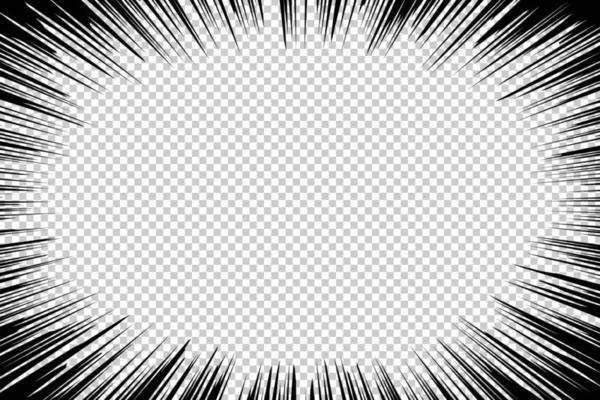 Comic book action lines. Speed lines Manga frame. Cartoon background. illustration Vector Eps10