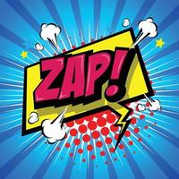 Zap Comic Speech Bubble, Cartoon. art and illustration vector file.