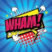 Wham Comic Speech Bubble, Cartoon. art and illustration vector file.