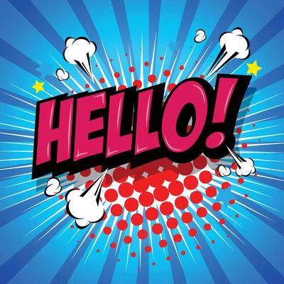 Hello - Comic Speech Bubble, Cartoon. art and illustration vector file.