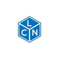 diseño de logotipo de letra lcn sobre fondo negro. Concepto de logotipo de letra de iniciales creativas lcn. diseño de letras lcn. vector