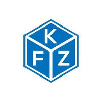 diseño del logotipo de la letra kfz sobre fondo negro. concepto de logotipo de letra de iniciales creativas kfz. diseño de letras kfz. vector