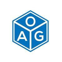 diseño de logotipo de letra oag sobre fondo negro. concepto de logotipo de letra de iniciales creativas de oag. diseño de letras oag. vector