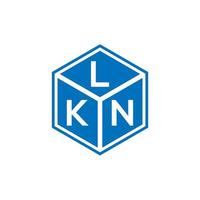 diseño del logotipo de la letra lkn sobre fondo negro. concepto de logotipo de letra de iniciales creativas lkn. diseño de letra lkn. vector