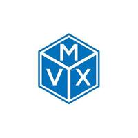 Diseño de logotipo de letra mvx sobre fondo negro. Concepto de logotipo de letra de iniciales creativas mvx. diseño de letras mvx. vector