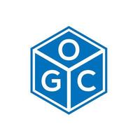 diseño de logotipo de letra ogc sobre fondo negro. concepto de logotipo de letra de iniciales creativas de ogc. diseño de letras ogc. vector