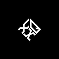 XQX letter logo design on black background. XQX creative initials letter logo concept. XQX letter design. vector