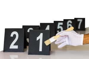 Numbers of forensics. photo