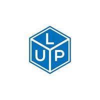 LUP letter logo design on black background. LUP creative initials letter logo concept. LUP letter design. vector