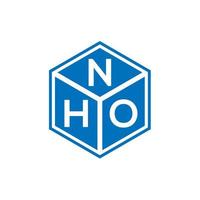 diseño del logotipo de la letra nho sobre fondo negro. concepto de logotipo de letra inicial creativa nho. diseño de letras nho. vector