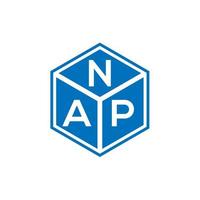 diseño de logotipo de letra npa sobre fondo negro. concepto de logotipo de letra de iniciales creativas npa. diseño de carta npa. vector