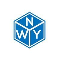 diseño de logotipo de letra nwy sobre fondo negro. concepto de logotipo de letra de iniciales creativas nwy. diseño de letras nwy. vector