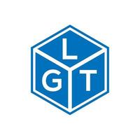 diseño de logotipo de letra lgt sobre fondo negro. concepto de logotipo de letra de iniciales creativas lgt. diseño de letras lgt. vector